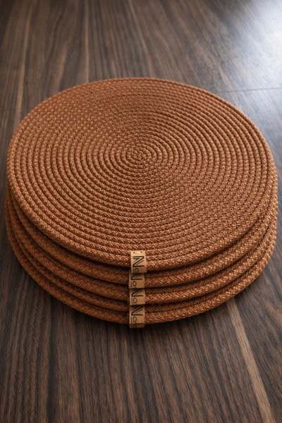 Naspar 6 τεμάχια 32 εκ. Κόκκινο καφέ Supla / Αμερικάνικο σερβίτσιο / Σετ φαγητού