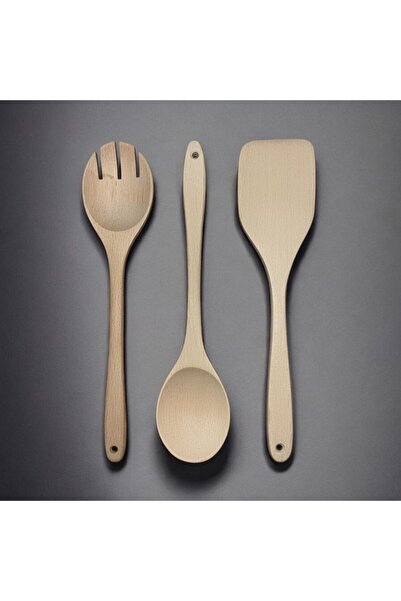Store Ahşap 3 lü Kaşık Seti %100 Kayın