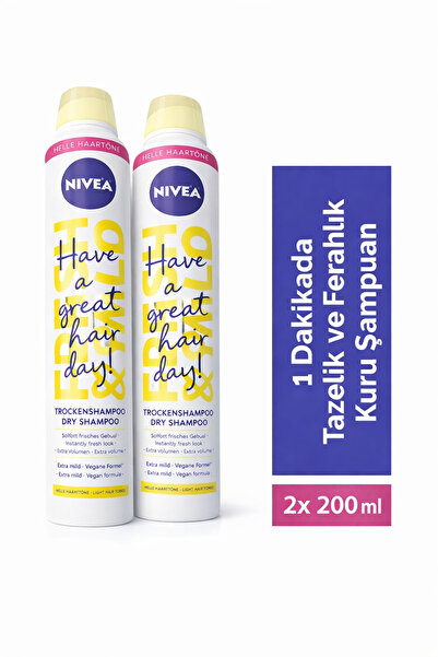 NIVEA Açık Saç Tonları Için Kuru Sampuan 200 ml 2'li