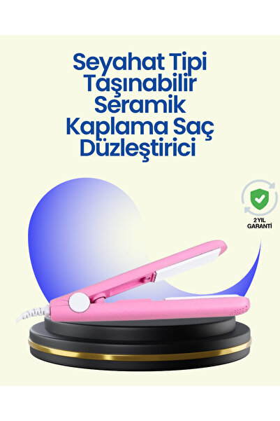 Kanonik Education مكواة تجعيد شعر قصيرة من السيراميك خفيفة الوزن ومحمولة - تص...