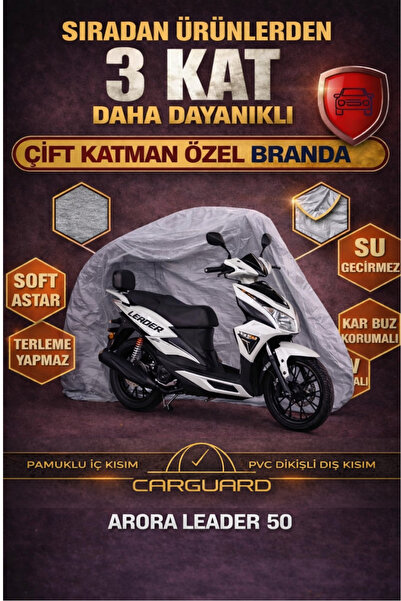 CarGuard غطاء خيمة دراجة نارية من القماش المشمع سعة 50 سي سي من أورورا ليدر -...