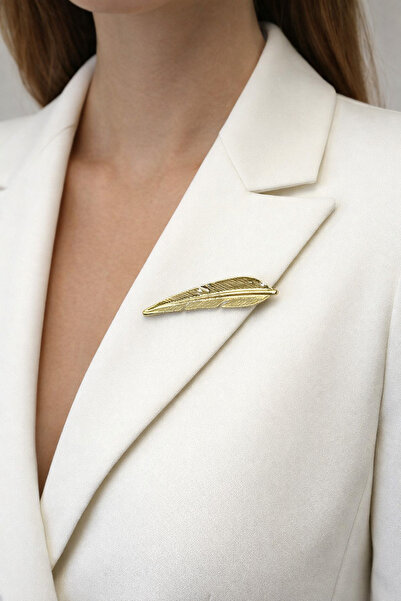 MRK Kadın Yaprak Çiçek Broş