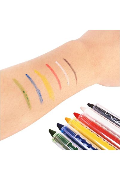 Skygo مجموعة رسم الوجه المهرج المكونة من 6 ألوان - مكياج مع قلم