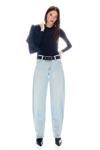 Bershka Düşük bel baggy fit barrel fit jean