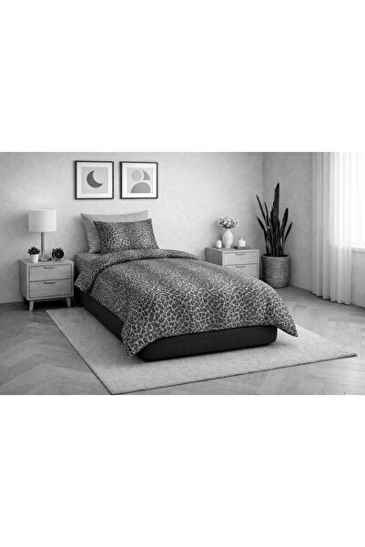 rabiatekstil Leopard Print Single Duvet Cover Set Without Sheets – 1 Pillowca...