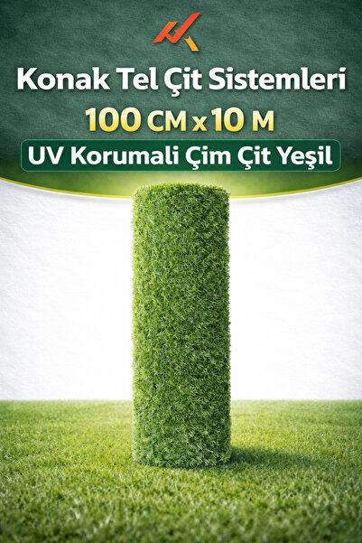 Konak Tel Çit Aksaray 100 cm x 10 Metre Yeşil Tel Örgü Bahçe Çim Çiti Teli UV...