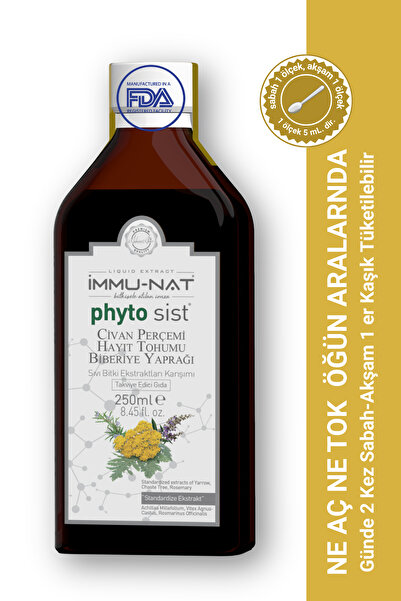 İmmu-Nat Phyto Sist Civan Perçemi Hayıt Tohumu ve Biberiye Yaprağı Ekstraktla...