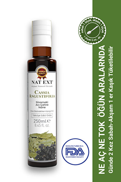 İmmu-Nat Cassia Angustifolia Sinemaki Acıçehre Nane Sıvı Bitki Ekstraktları K...