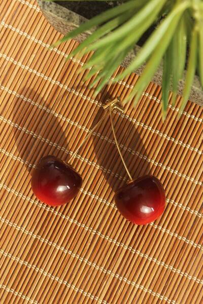 Skygo Gold Color Cherry Model Women's Earrings - TJ-BKP6727