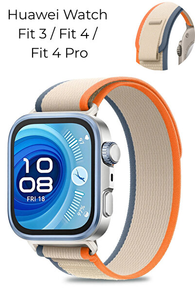 Dexmon Huawei Watch Fit 3 / Fit 4 / Fit 4 Pro Compatible Knitted Embroidered ...