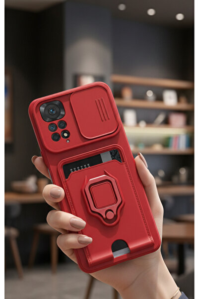 AQUA AKSESUAR Xiaomi Redmi Note 11 Pro Uyumlu Kılıf Lüx Tasarım Yüzüklü +İpli...