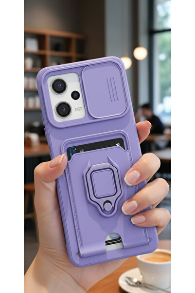 AQUA AKSESUAR Xiaomi Poco X5 5G Uyumlu Kılıf Lüx Tasarım Yüzüklü +İpli Lens K...