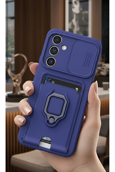 AQUA AKSESUAR Samsung Galaxy S23 FE Uyumlu Kılıf Lüx Tasarım Yüzüklü +İpli Le...