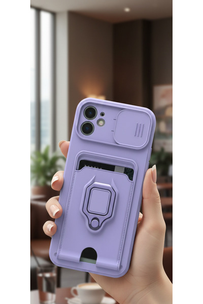 Hatreds Samsung Galaxy A06 Kılıf Lüx Tasarım Yüzüklü +İpli Lens Korumalı 3in1...