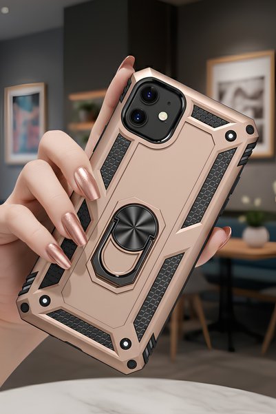 TechTrove غطاء خزان مغناطيسي من مادة TPU لهاتف Apple iPhone 11 مع حامل حلقي