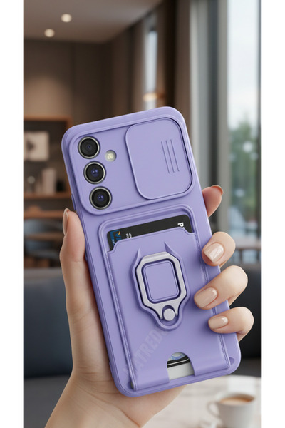 Hatreds Samsung Galaxy A26 Kılıf Lüx Tasarım Yüzüklü +İpli Lens Korumalı 3in1...