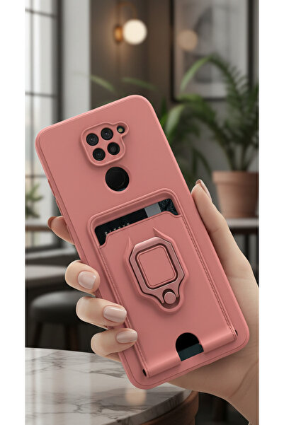 AQUA AKSESUAR Xiaomi Redmi Note 9 Uyumlu Kılıf Lüx Tasarım Yüzüklü +İpli Lens...