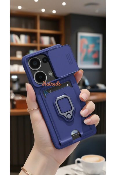 Hatreds Xiaomi Redmi Note 13 Pro 4G Uyumlu Kılıf Lüx Tasarım Yüzüklü +İpli Le...