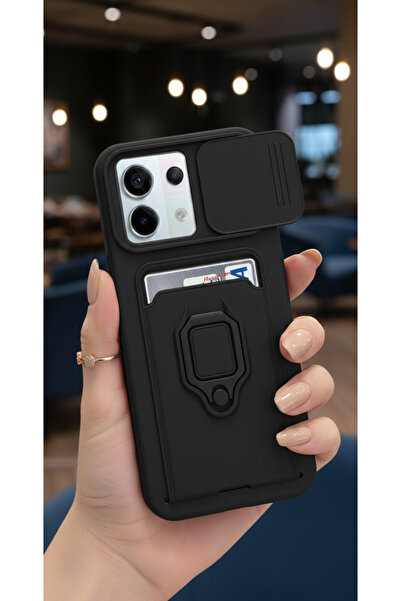 Hatreds Xiaomi Redmi Note 13 Pro 5G Uyumlu Kılıf Lüx Tasarım Yüzüklü +İpli Le...