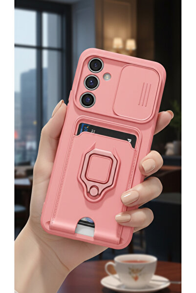 Hatreds Samsung Galaxy A26 Kılıf Lüx Tasarım Yüzüklü +İpli Lens Korumalı 3in1...