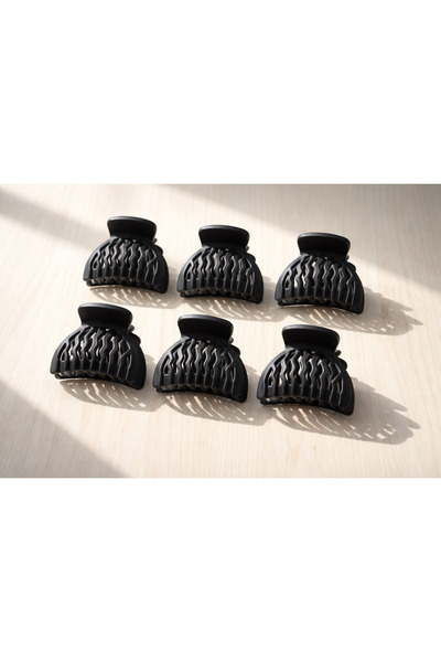 Srctech Set de 6 catarame de fixare de culoare neagră - 3 CM