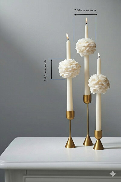 Genel Markalar MİSACONCEPT KOKULU ŞAMDAN MUM 3 ADET ŞAKAYIKLI ŞAMDAN MUMU(ŞAM...