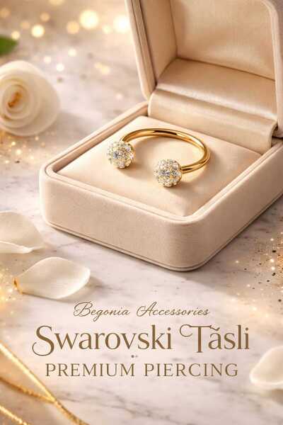 UygunGümüşçülük Antialerjik 316l Cerrahi Çelik Altın Kaplama Şambala Helix, S...