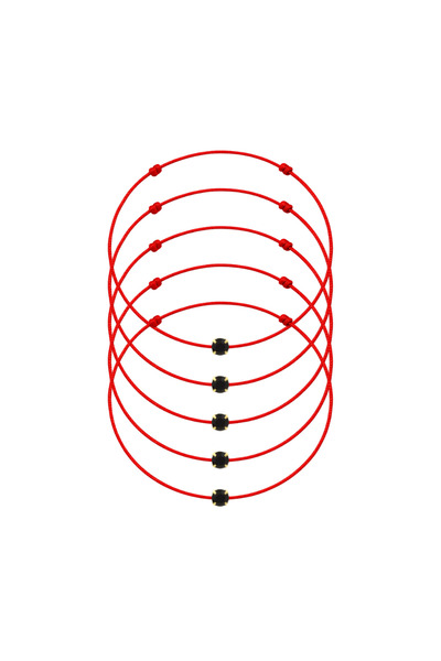MANAVA 5 x Martisor cu Cristal Preciosa Black Gold