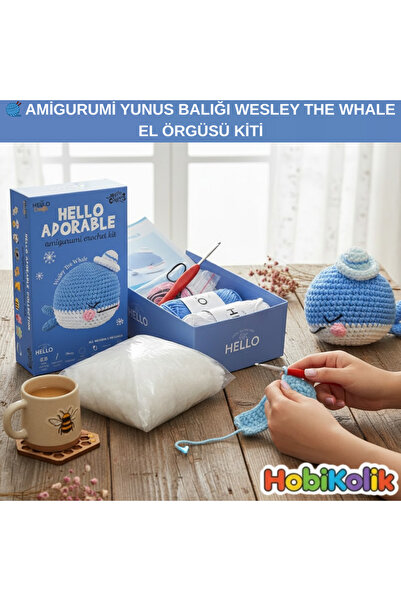 Art Tone 🧶 AMİGURUMİ YUNUS BALIĞI WESLEY THE WHALE EL ÖRGÜSÜ KİTİ
