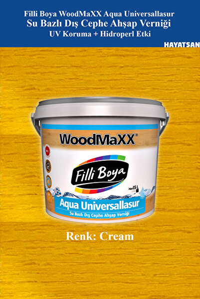 Filli Boya WoodMaXX Aqua Su Bazlı Dış Cephe Ahşap Verniği – UV ve Su Koruma