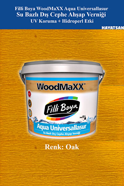 Filli Boya WoodMaXX Aqua Su Bazlı Dış Cephe Ahşap Verniği – UV ve Su Koruma