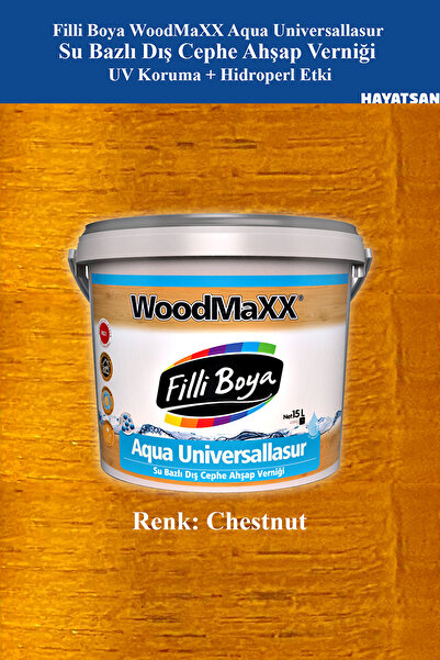 Filli Boya WoodMaXX Aqua Su Bazlı Dış Cephe Ahşap Verniği – UV ve Su Koruma