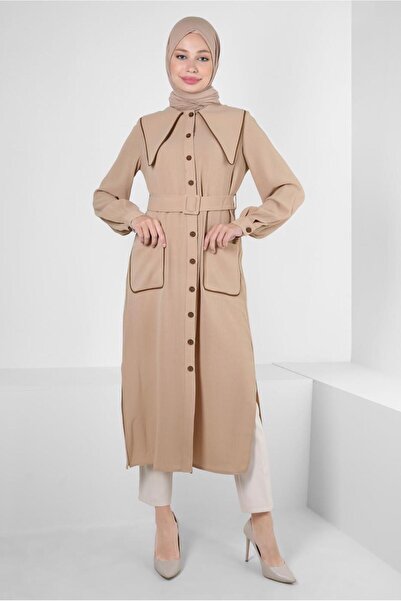 Alvina ΤΟΥΝΙΚ ΚΑΤΑΣΚΕΥΑΣΜΕΝΟ ΜΕ ΛΕΠΤΟΜΕΡΗ ΚΟΛΑΡΙΟ ΚΑΙ ΤΣΕΠΕΣ ΜΕ ΖΩΝΗ 43907