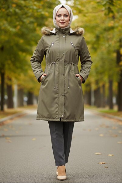 Alvina Капюшонний поясний пальто 90436