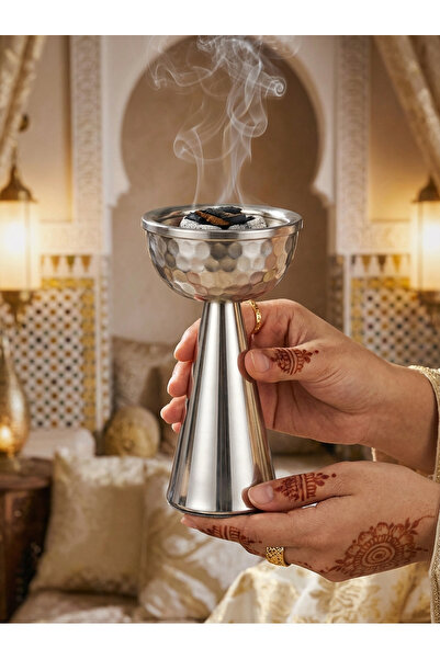 MODY مبخرة معدنية / مبخرة بخور - موزع رائحة فضي مطروق