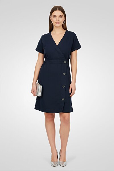 Tommy Hilfiger Women Plain Midi Dress, Navy