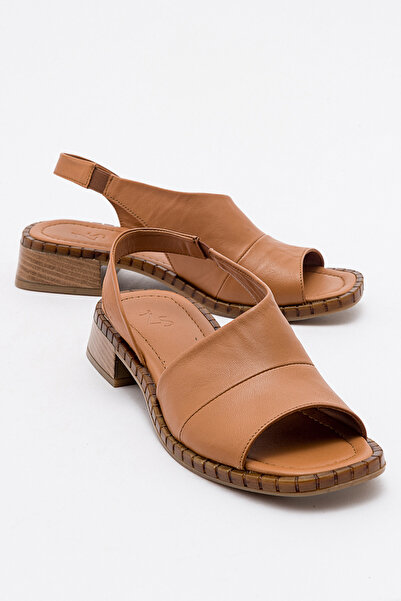 Zeynep Sıradağlı Abesina Kadın Deri Sandalet Taba