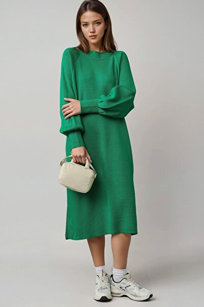 Hiccup MY FASHION Дълга удобна рокля с обло деколте