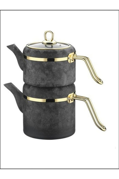 Brioni Rsk-02Tk Royal Stone Teapot Set Sandstone&Gold
