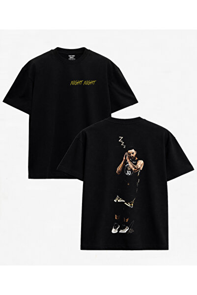 kun inaki Stephen Curry Sırt Baskılı Siyah Unisex Tişört