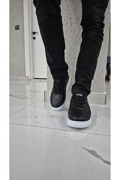 Jack Lion Cilt Siyah Beyaz Erkek Casual Ayakkabı