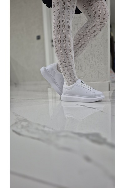 Laguna Garson Rugan Beyaz Poli Taban Kadın Casual Ayakkabı