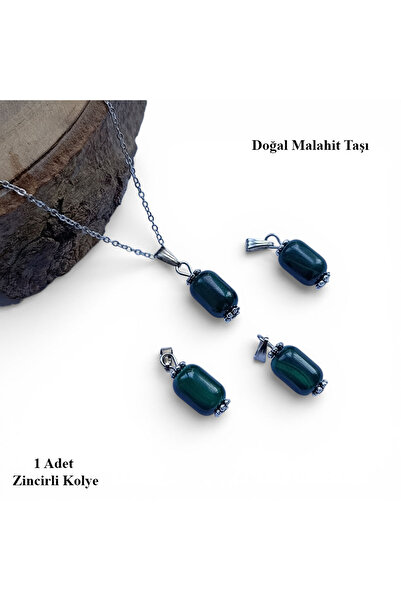 ByKolyeucum قلادة من حجر الجلاد الطبيعي (الملكيت)