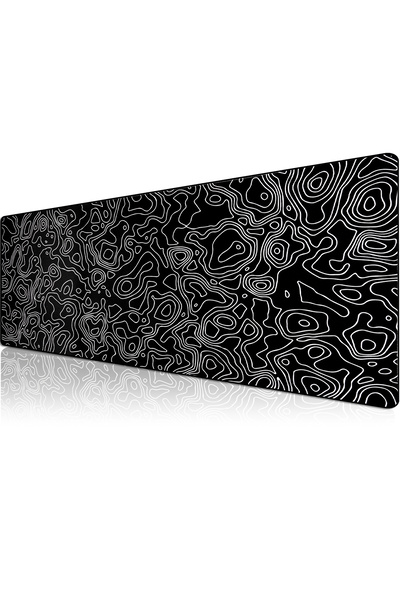 KlasseGear Pro Black Map Lines 70x30 Cm Xl Gaming Oyuncu Mouse Pad Mousepad
