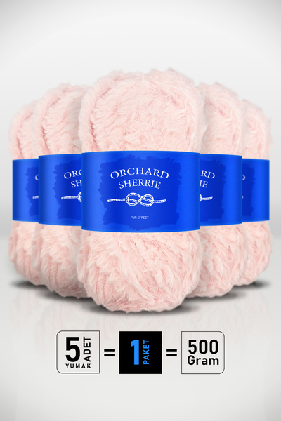 Orchard Sherrie بودرة - عبوة من 5 قطع - 100 جرام/60 متر - شعر أرنب - خيط حياك...