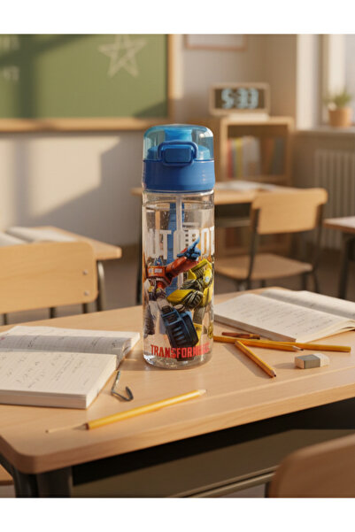 transformers 500 Ml Otomatik Pipetli Şeffaf Matara/Suluk 34256