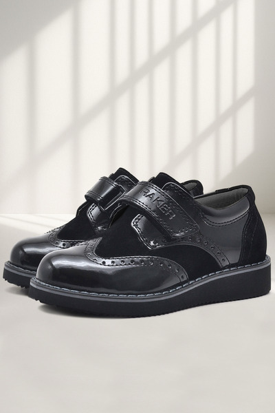 Rakerplus Hidra Patent Leather Velcro Casual Boys' Shoes