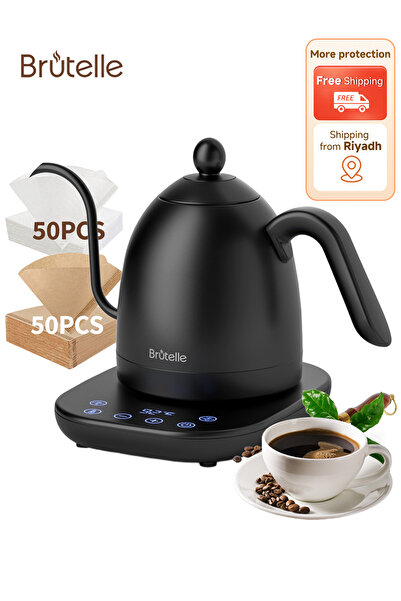 Brutelle Pour Over Coffee Maker Set Gooseneck Kettle Coffee Grinder Hand Drip...