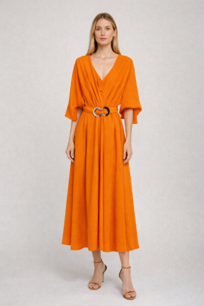 EXPLOSION V Yaka Midi Boy Elbise