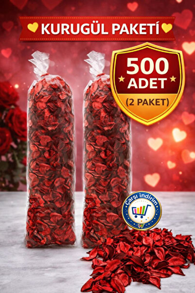 nistabolje Büyük Boy 500 Adet Dekoratif Kuru Gül Kurusu Yaprağı Hediye Süs De...